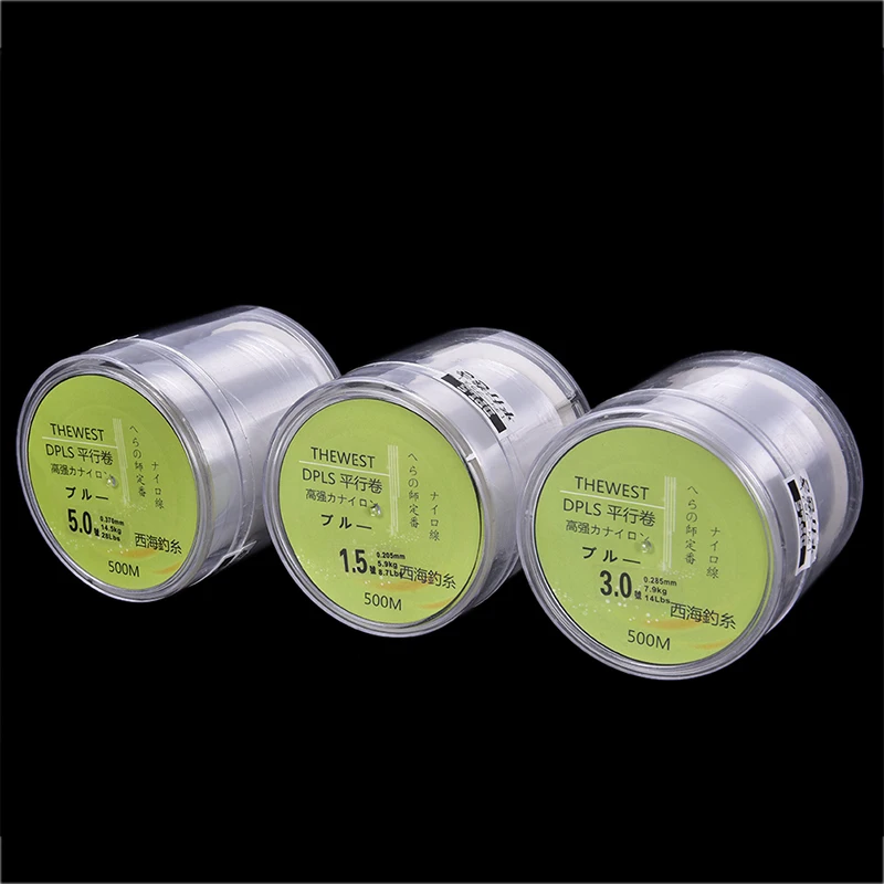 

100% transparent Fishing Line 500M Super Strong Nylon Not Fluorocarbon Tackle Non-Linen Multifilament Fishing