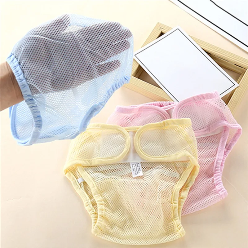 

Baby Diapers Washable Newborn Summer Breathable Diaper Infant Cotton Liner Reusable Nappies Cloth Mesh Pocket Nappy