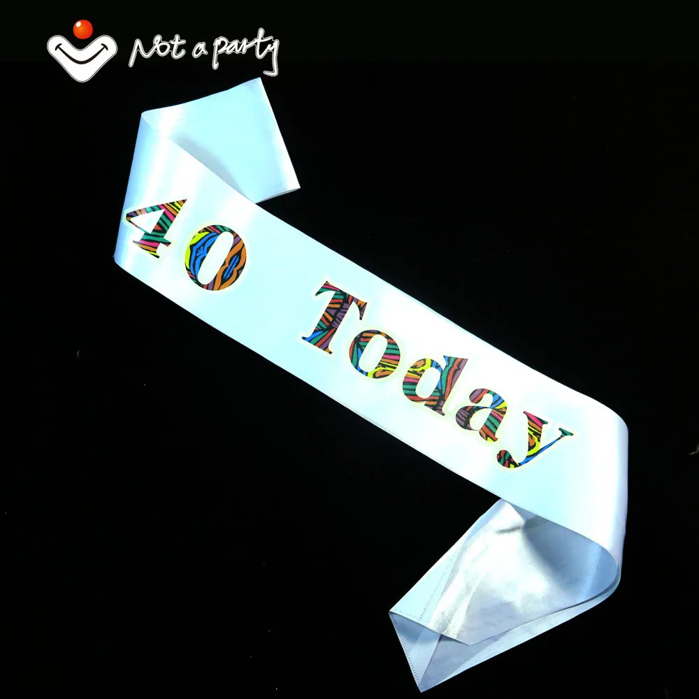

30pcs Happy Birthday ribbon party supplies adult ceremony Sash 40 50 60 30birthday day event party supplies 2020 New