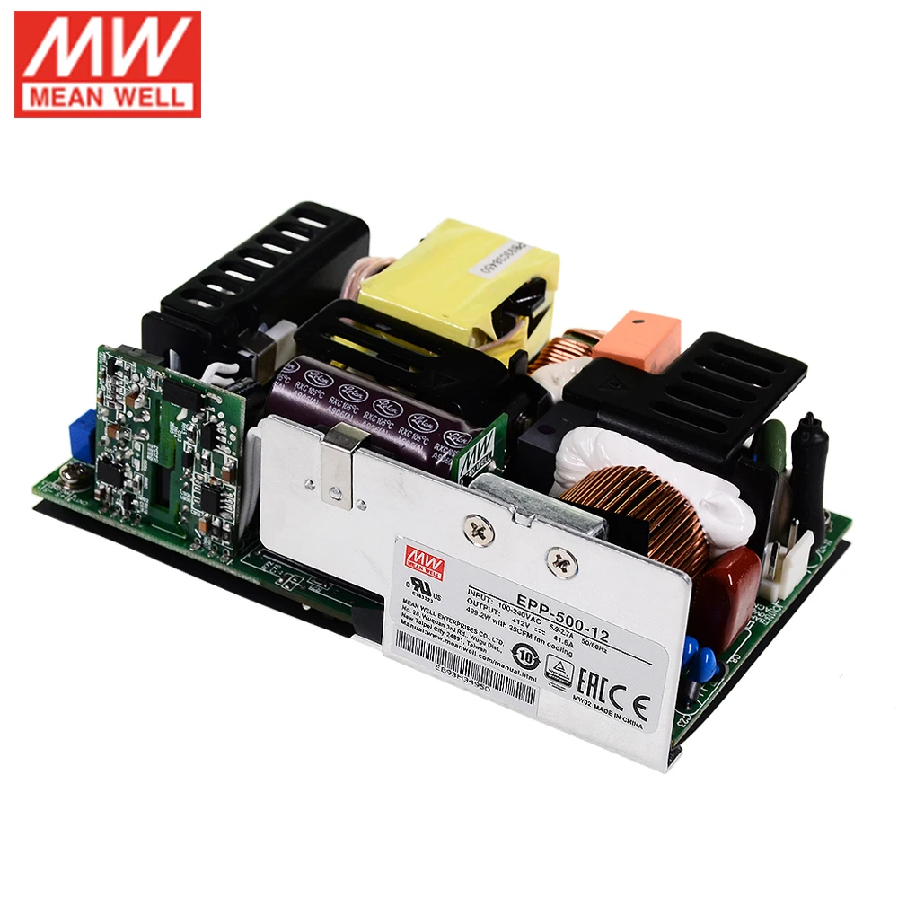 Мощный блок питания MEAN WELL промышленный с открытой рамой 5 &quotx 2&quot 500 Вт 12 В