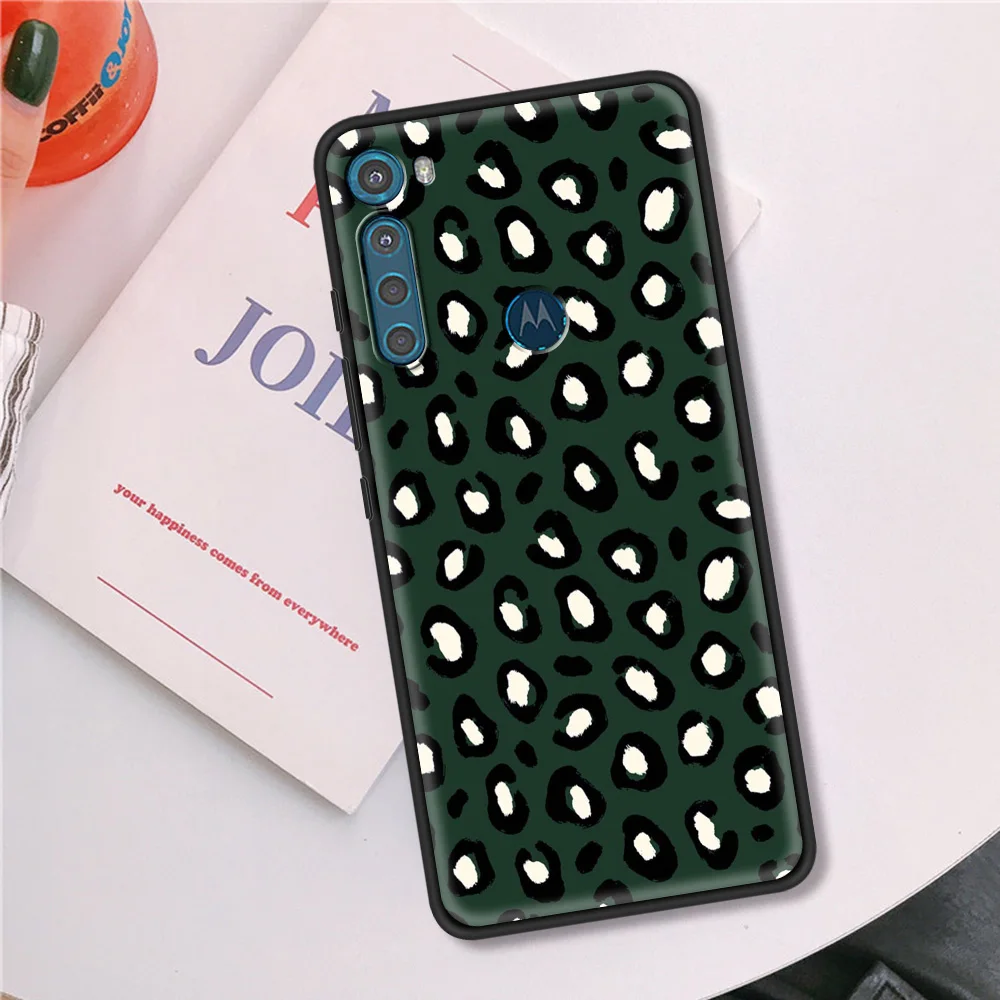 

Phone Case for Motorola G8 G9 Power G Stylue G10 G30 Play Lite One Fusion Hyper E6S Edge Plus Soft Coque Leopard Print