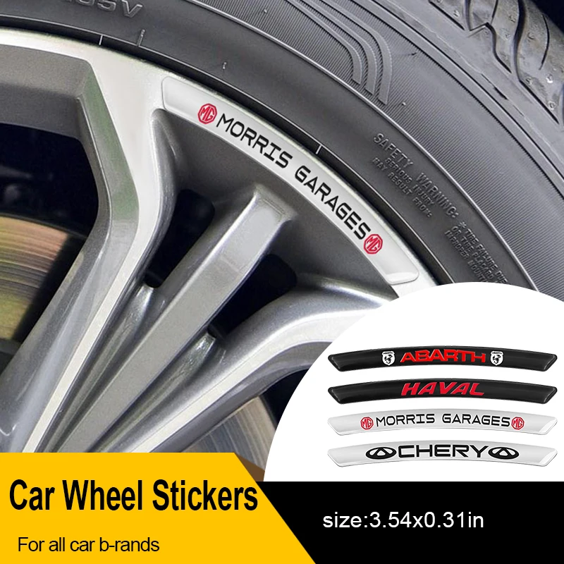 

4pcs Car Carbon Fiber Wheel Protection Sticker For Umbrella Corporation Changan Holden Acura Haval Exterior Auto Accessories