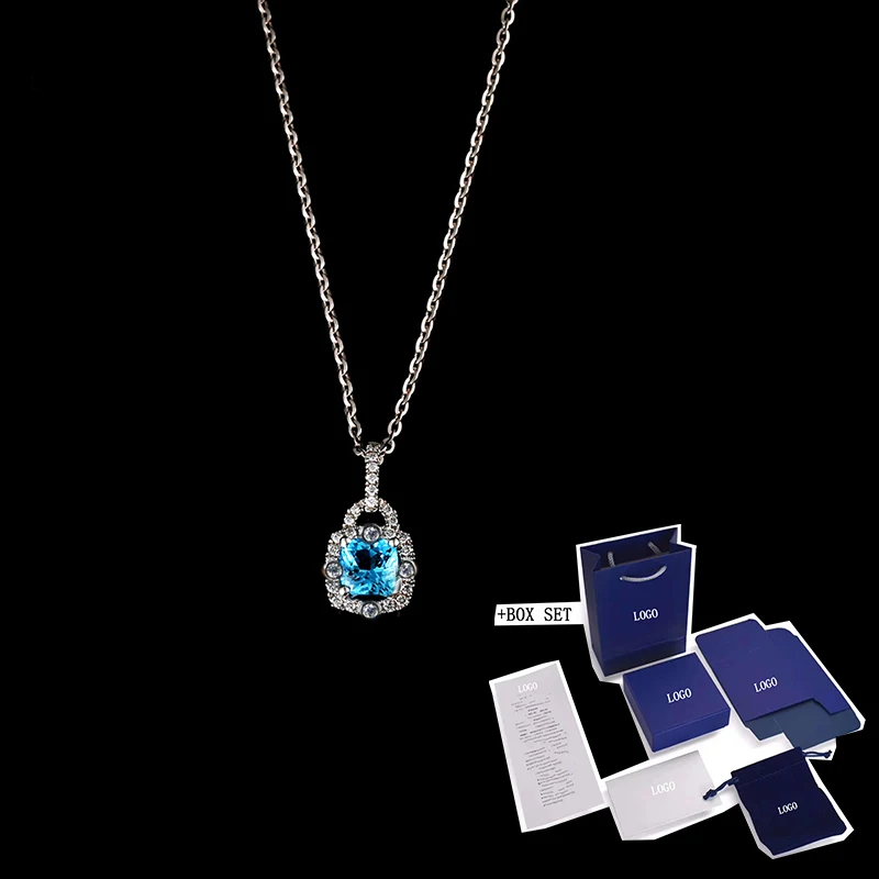 

Fashion Jewelry SWA Necklace New LOVE LOCK Concentric Lock Necklace Shiny Charming Crystal Ladies High-End Romantic Jewelry Gift