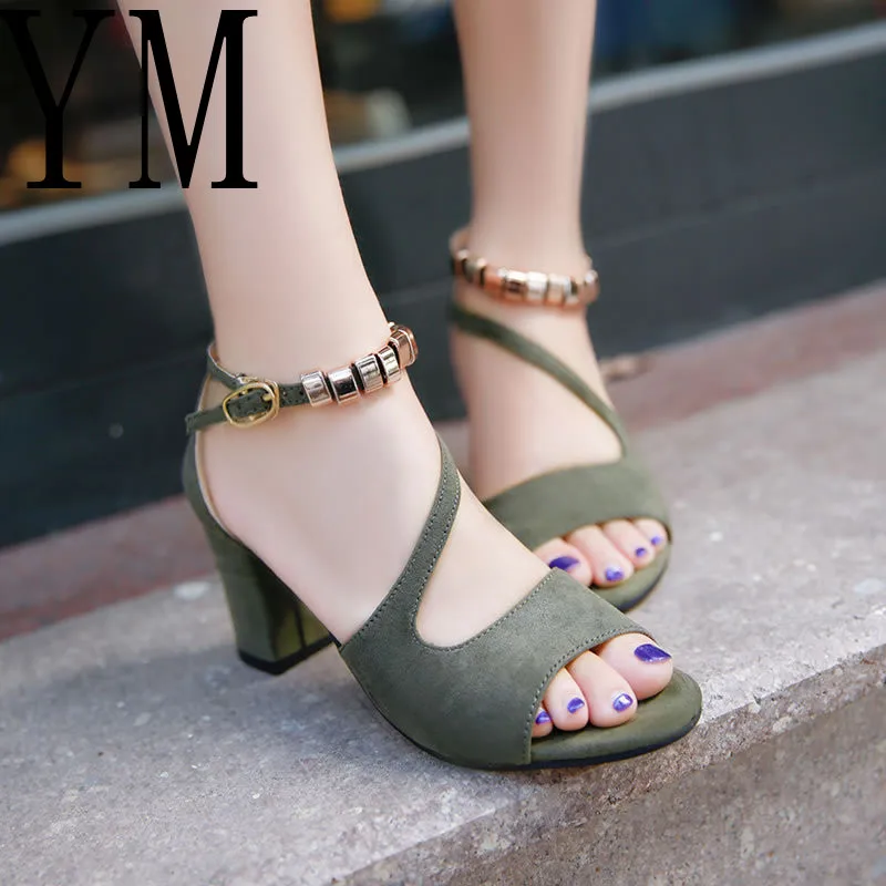 Весенние пикантные римские сандалии с открытым носком большие 40 женские летние