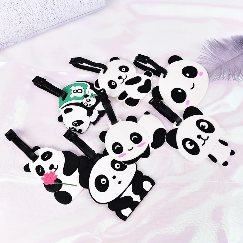1 шт. случайно портативная этикетка мультяшное животное панда бирка для багажа