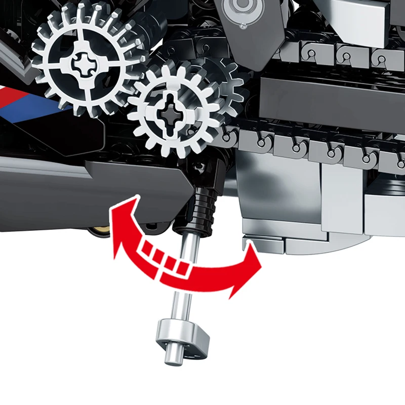 Городской мотоцикл модель автомобиля строительные блоки механический MOC