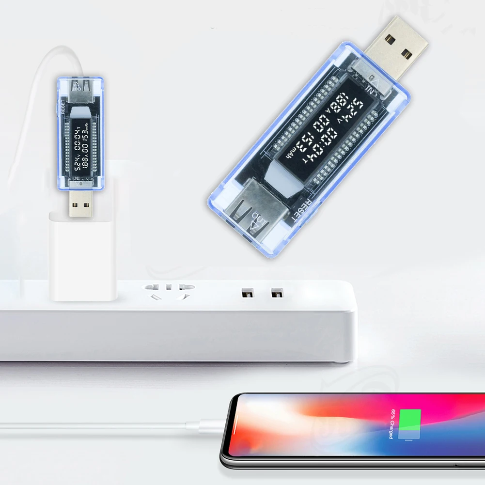 

Цифровой USB-измеритель емкости зарядного устройства тока напряжения тестер цифровой вольтметр Амперметр инструменты