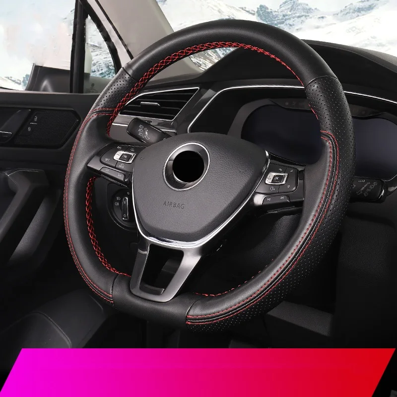 Новинка 2019 чехол на руль из натуральной кожи с маркером для Volkswagen VW Golf 7 Mk7 новинка