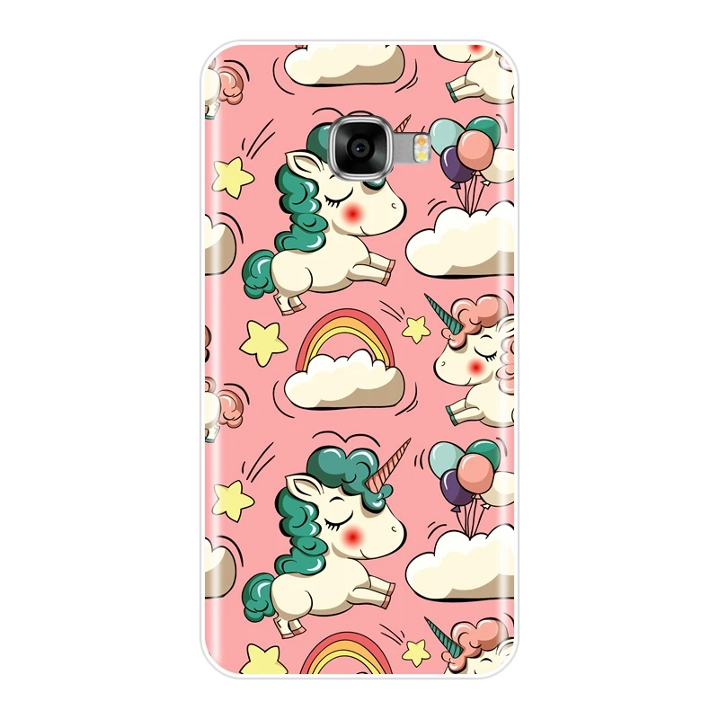 Cute Unicorn Phone Case for Samsung Galaxy C5 C7 C8 Cases C9 Pro Silicone Soft Back Cover In Stock |