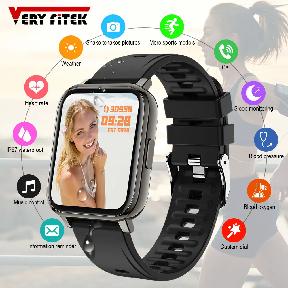 P25 Smart Watch Custom Dial Watch Heart Rate Monitor Blood Pressure Fitness Tracker Men Women Sports Smartwatch for IOS Android