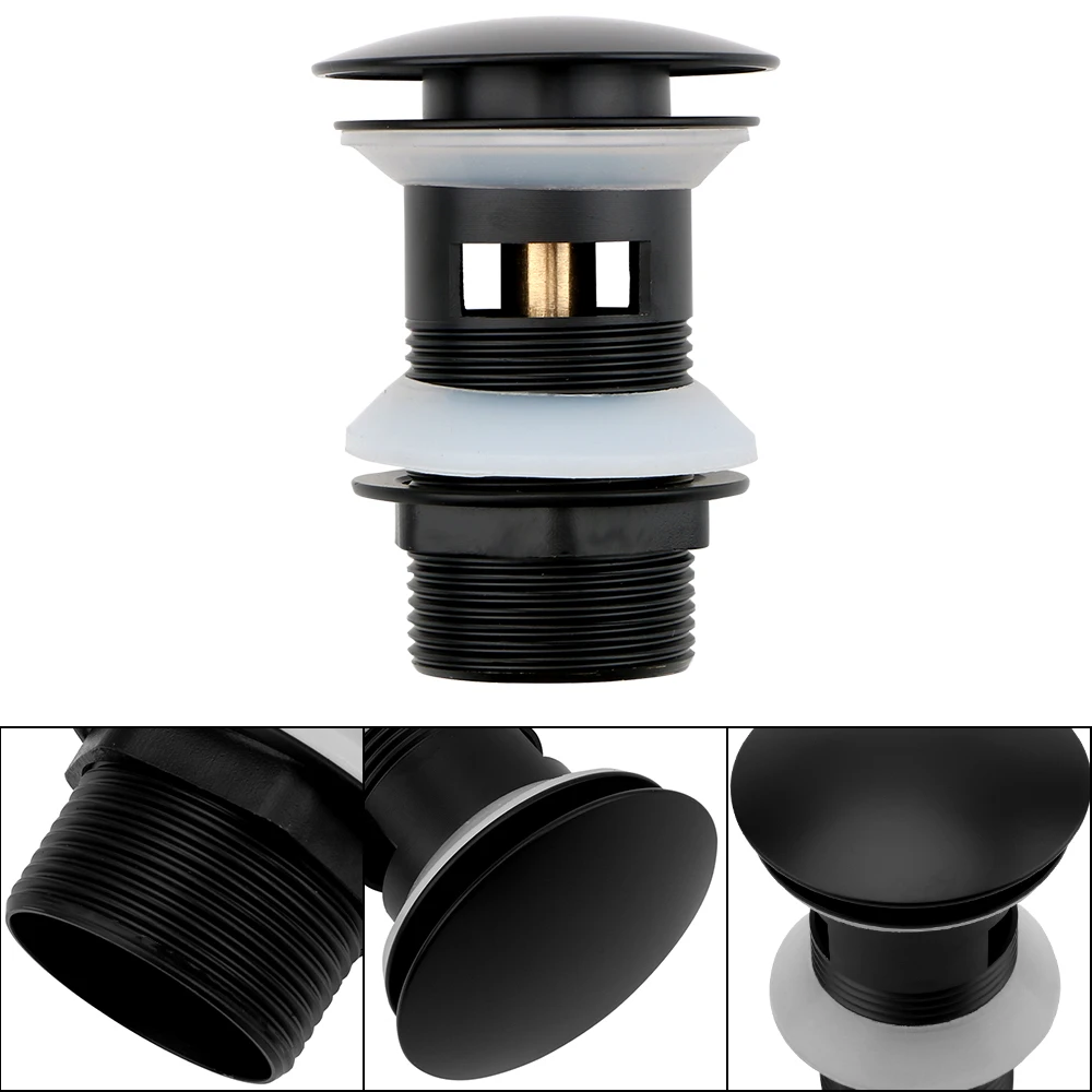 

Stainless Steel Sink Waste Drainer Pop Up Drain with Overflow Basin Sink Drain Stopper Slotted Washbasin Sink Plug Vanity
