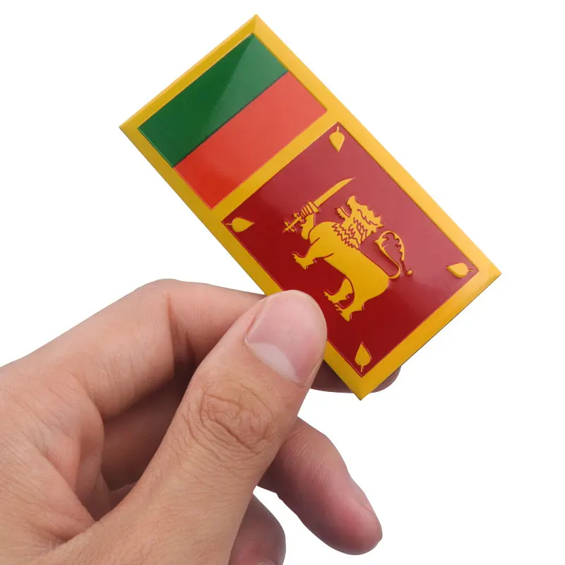 3D Стайлинг автомобиля алюминиевый флаг Шри-Ланки значок передняя эмблема кузова