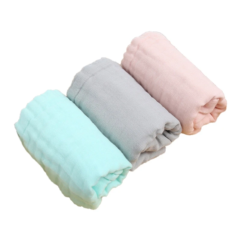 

3 Pcs/Set Baby Infant Feeding Bibs Absorbent Muslin Soft Gauze Burp Saliva Towel