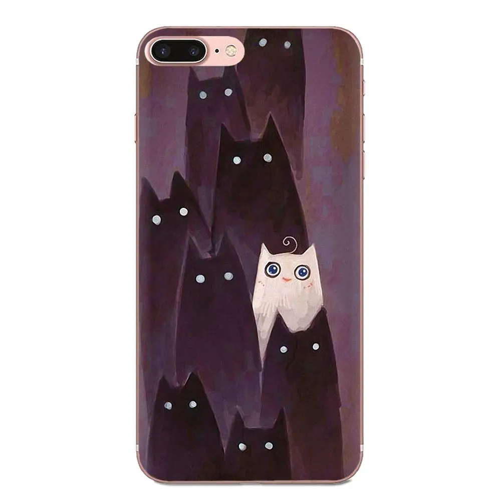 Мягкие чехлы Capa Cover для huawei Honor mate 7 7A 8 9 10 20 V8 V9 V10 G Lite Play Mini Pro P Smart Black Cat Eye On |