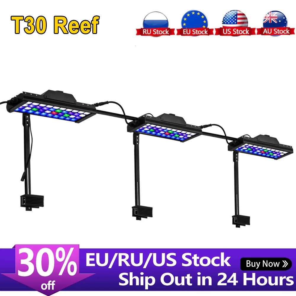 PopBloom морской Светодиодный Свет Коралл SPS LPS аквариум морская рыба риф свет для 120