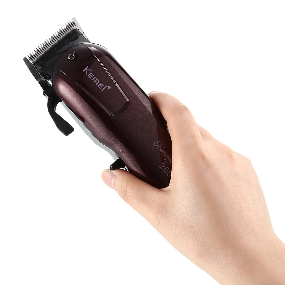 KEMEI Barber Shop Hair Trimmer Titanium Blade Haircut Cutting Machine Professional Clipper For Men Shaving | Бытовая техника