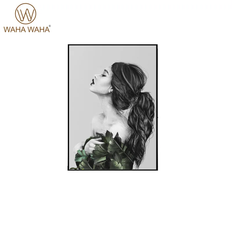 

Vintage Room Decor Decorations for Home Wall Decoration Canvas Black and White Abstract Wall Art Portrait Abstract Unframed