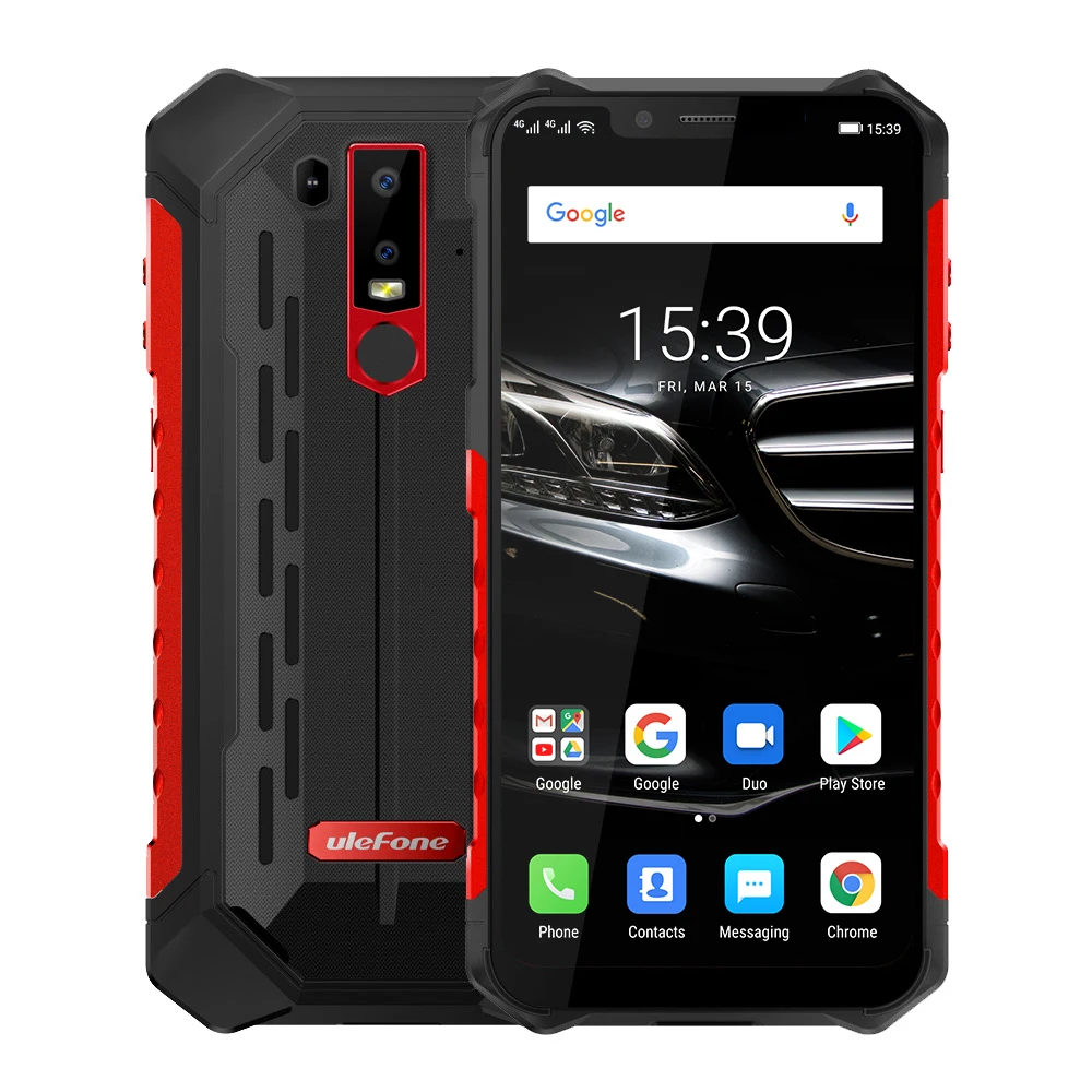 

Ulefone Armor 6E IP68 NFC Smart Phones Wireless Charge Helio P70 Android 9.0 6.2 Inch 4GBRAM 64GROM Face ID Rugged Smartphone