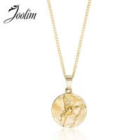 joolim jewelry pvd gold finish eros silver color pendant necklace stylish stainless steel necklace