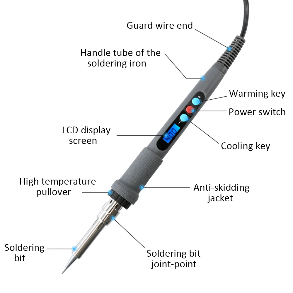 

60W 110V/200V LCD Display Digital Adjustable Heating Solder Iron Thermostatic Electric Soldering Iron