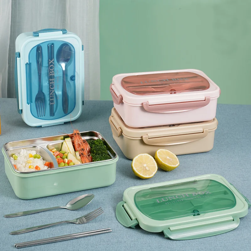 Ланч бокс из нержавеющей стали 304 школьный органайзер для столовой посуды