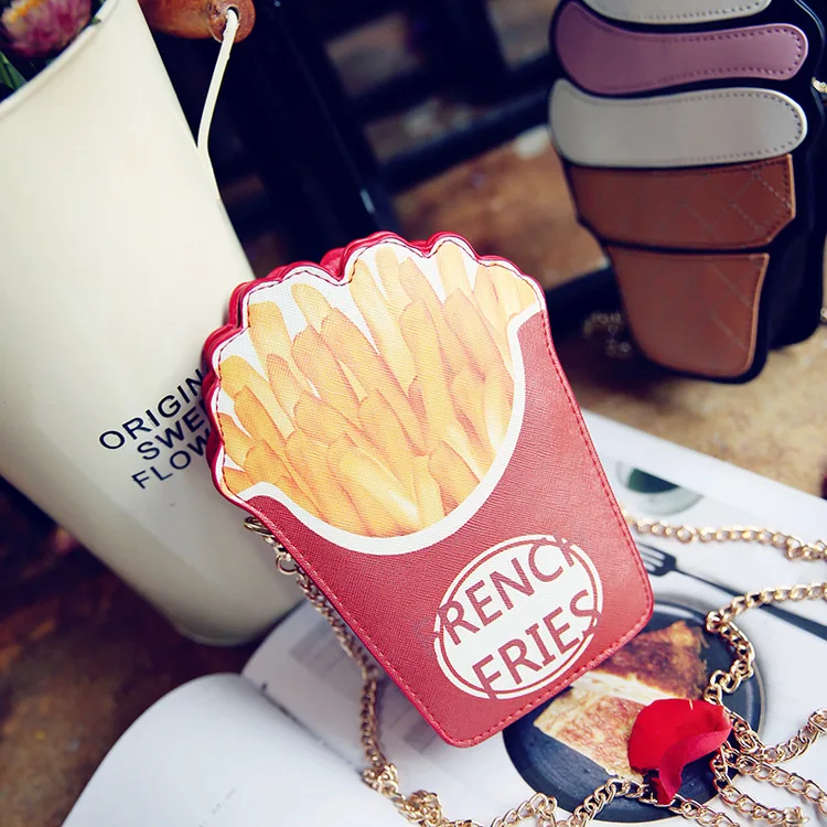 Милый 3D мультфильм торт-мороженое мини женская сумка на одно плечо металлическая