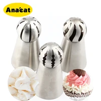 anaeat 3 piecesset of pipe nozzle spherical icing candy pastry cupcake decoration kitchen baking tools