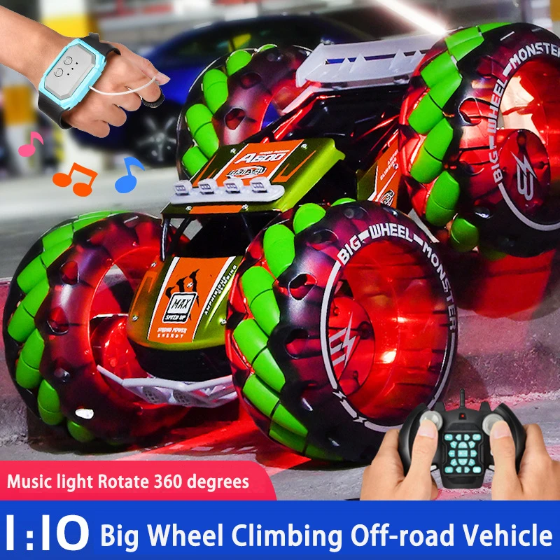 

1:10 Gesture Sensing Great Wheel High Speed Alloy Climbing Off-road Vehicle With Music And Lights Children's Remote Control Toys