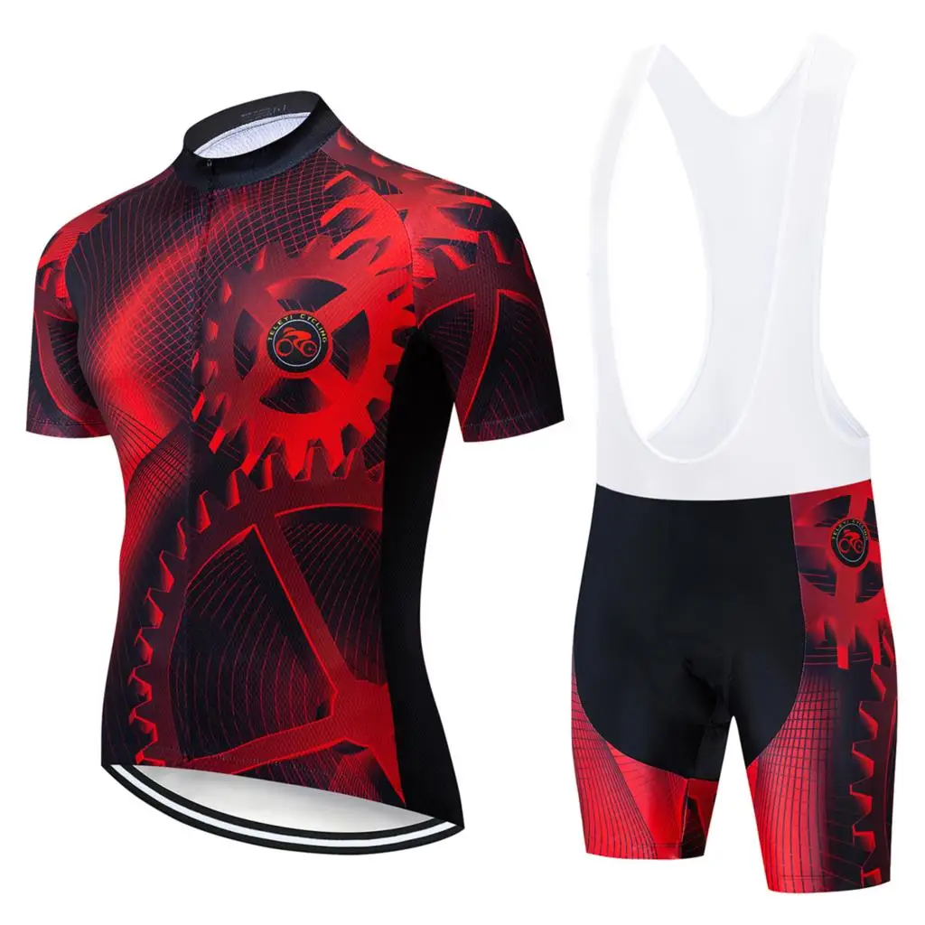 Лето TELEYI Велоспорт Джерси с коротким рукавом набор Майо Ropa Ciclismo Uniformes быстросохнущая велосипедная Одежда MTB велосипедная одежда - Цвет: No.1
