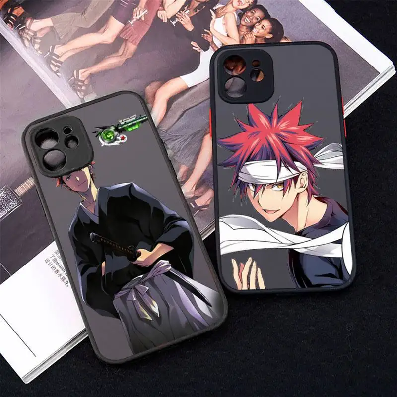 

Food Wars Shokugeki No Soma Phone Case Matte Transparent for iPhone 7 8 11 12 s mini pro X XS XR MAX Plus Clear mobile bag