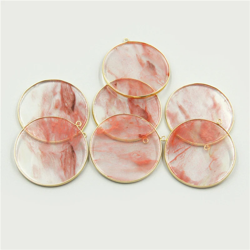

Natural Semi-precious Pendants Disc Shape Crystal Pendant Charms For Jewelry Making DIY Necklace Earrings Accessories 10pcs/lot