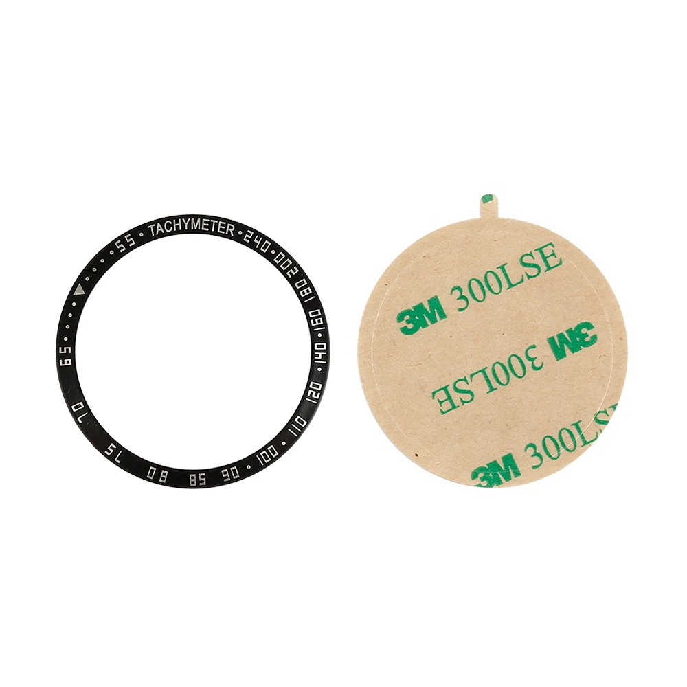 Black white Для samsung Шестерни S3/Galaxy Watch 46/42 мм Сталь кольцо ободок кольца клей полное покрытие с защитой от царапин - Цвет: Black white