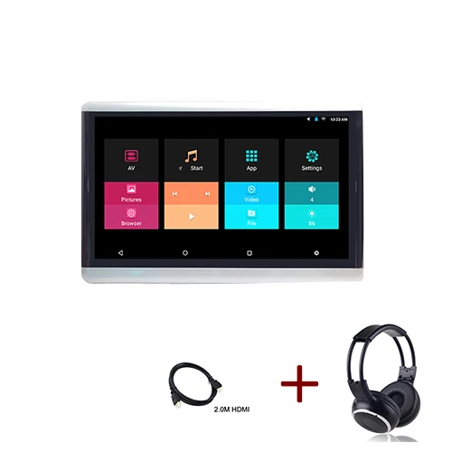 1X1HeadsetX2.0 HDMI YAZH 12,5 дюймов 1920*1080 сенсорный экран 2 Гб 16 Гб автомобильный android 6,0 подголовник монитор 1 шт. с bluetooth RCA выход/в HDMI выход - Цвет: 1X1HeadsetX2.0 HDMI
