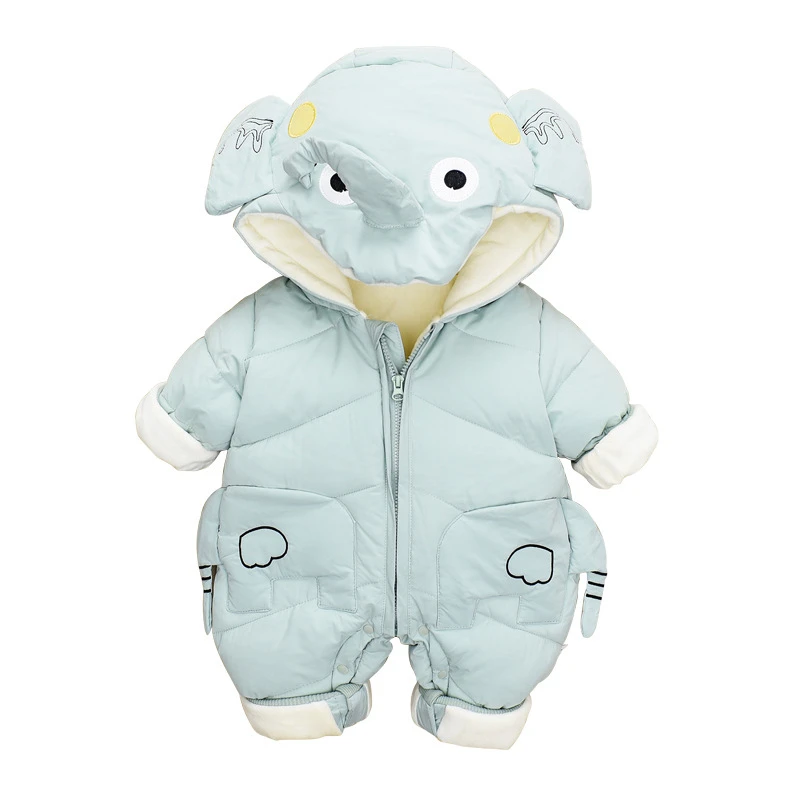 

-30 degrees fashion newborn winter jackets baby costume rompers clothes girls boys clothing Cartoon elephant coats outerwear