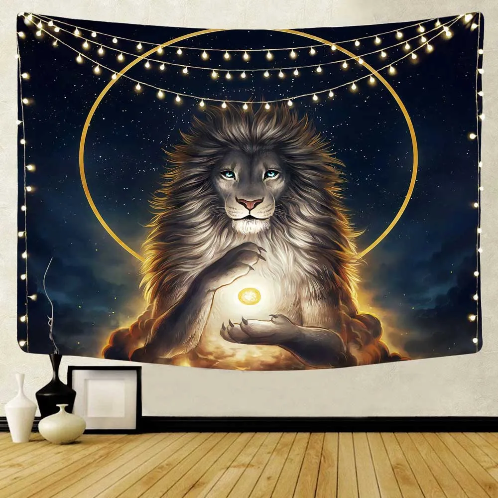 Ослепительный психоделические гобелен настенный Мандала ткань Созвездие Коврик