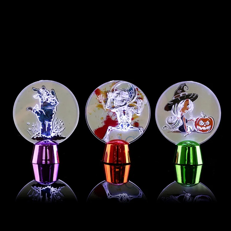 Иллюзия лампы череп Тыква светодиодная акриловая настольная лампа ночник для