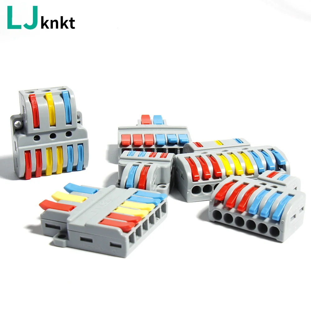 

50 PCS Quick Wire electrical Connector PCT Universal Push-in Conductor Terminal Block Led light splitter Mini Fast Wiring Cable
