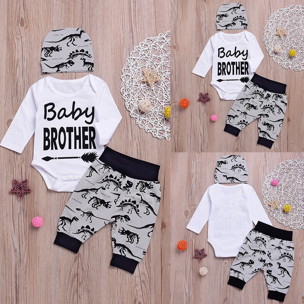 Комплект осенней одежды из 3 предметов для маленьких мальчиков комбинезон с