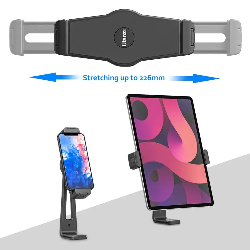 

Ulanzi ST-20 Plastic 180 Rotation Tablet Phone Mount for Android Xiaomi Tablet iPad Pro Air 4 2 Mini Live Vlog Mount Zoom Call