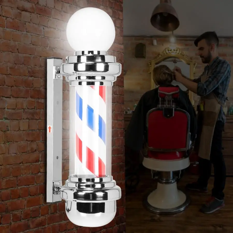 68 см СВЕТОДИОДНЫЙ знак парикмахерской вращающийся осветительный полюс