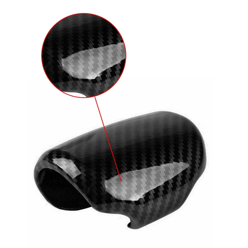

Black Carbon Fiber Style Gear Shift Knob Cover Trim for Honda CRV 17-19