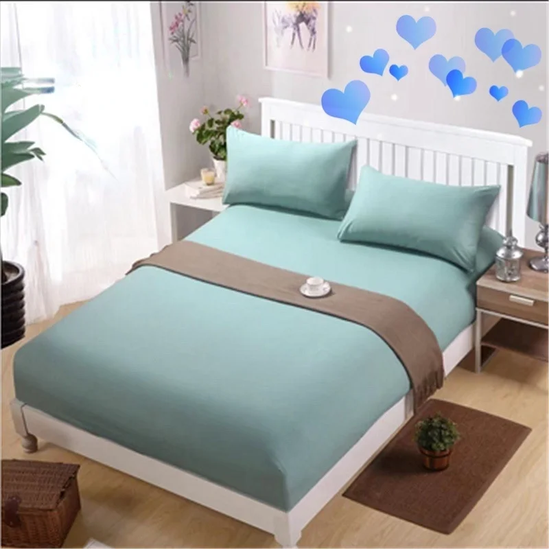 Новый продукт, 1 шт., набор постельного белья из 100% полиэстера, однотонный Комплект постельного белья в японском стиле из промытого хлопка, К...
