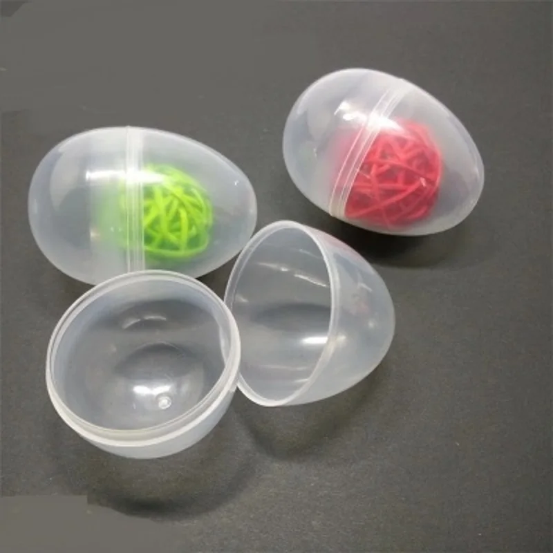 

30pcs Empty Egg shaped transparent box Easter egg holder plastic candy box for Party decoration Gift box