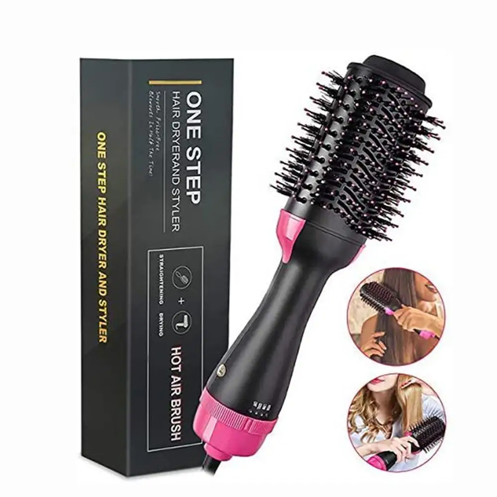 

One-Step Hair Dryer Brush Hot Air 3in1 Volumizer Straightening Curler Drying Hot Air Hair Dryer Brush Comb Beauty