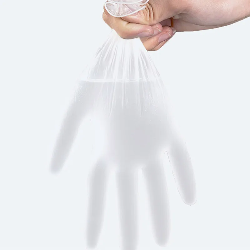 

100pcs Tear Resistant Disposable Gloves Powder Free Oil-proof Cooking PVC Transparent Gloves VDX99