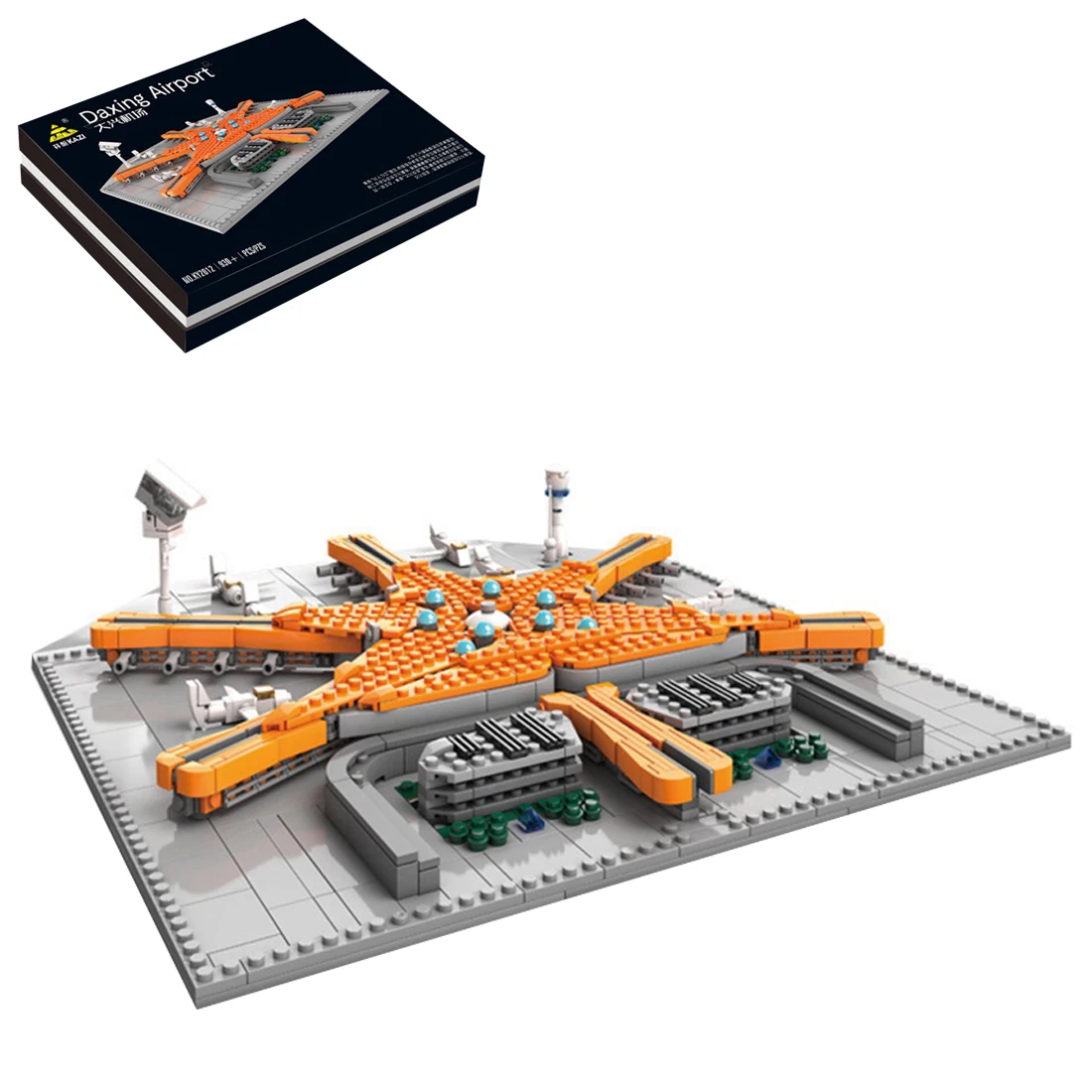 

930Pcs Modern Style Airport Street View Building Small Particle Building Block Model Kits Block Assembly Toys For Kids Gifts