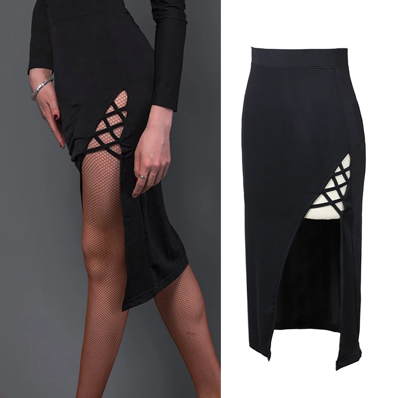 Женская юбка для латиноамериканских танцев профессиональная облегающая