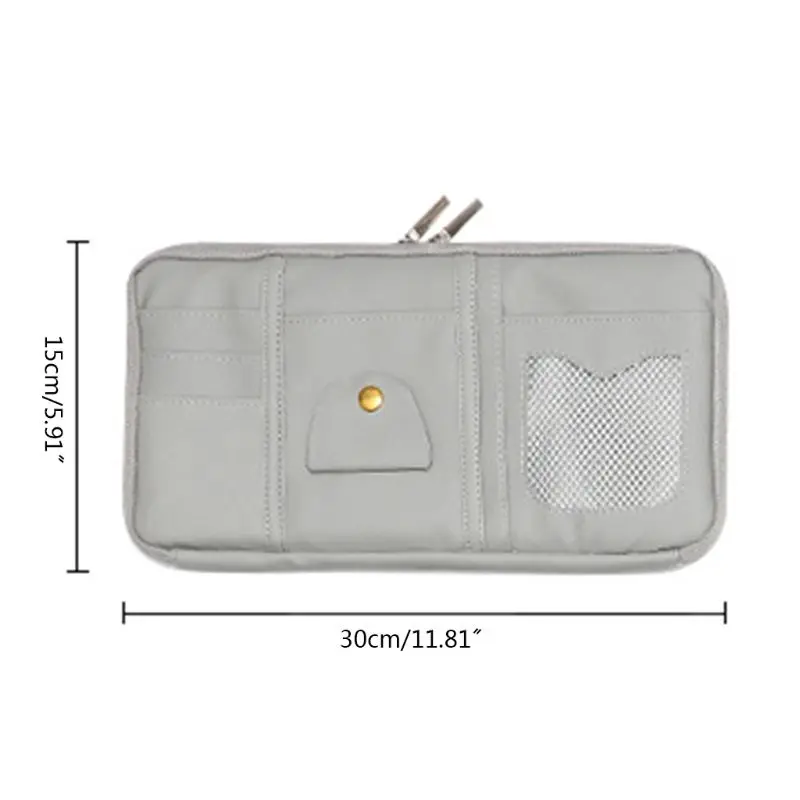 

PU Leather Car Sun Visor Organizer Registration Document Holder Personal Belonging Storage Pouch Auto Interior Accessories
