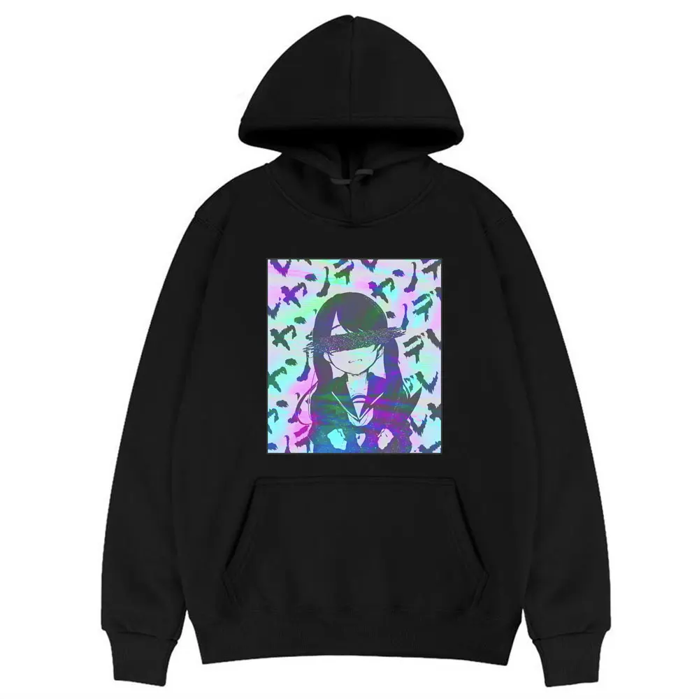 

Anime Men's Hoodies Prison School Sad Japanese Girl Pattern Hoodie Fashion Harajuku Men Manga Cartoons Loli Unisex Streetwear