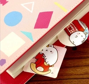 46 шт./кор. новый модный Kawaii канцелярский стикер Molang Rabbit мини бумажный украшение